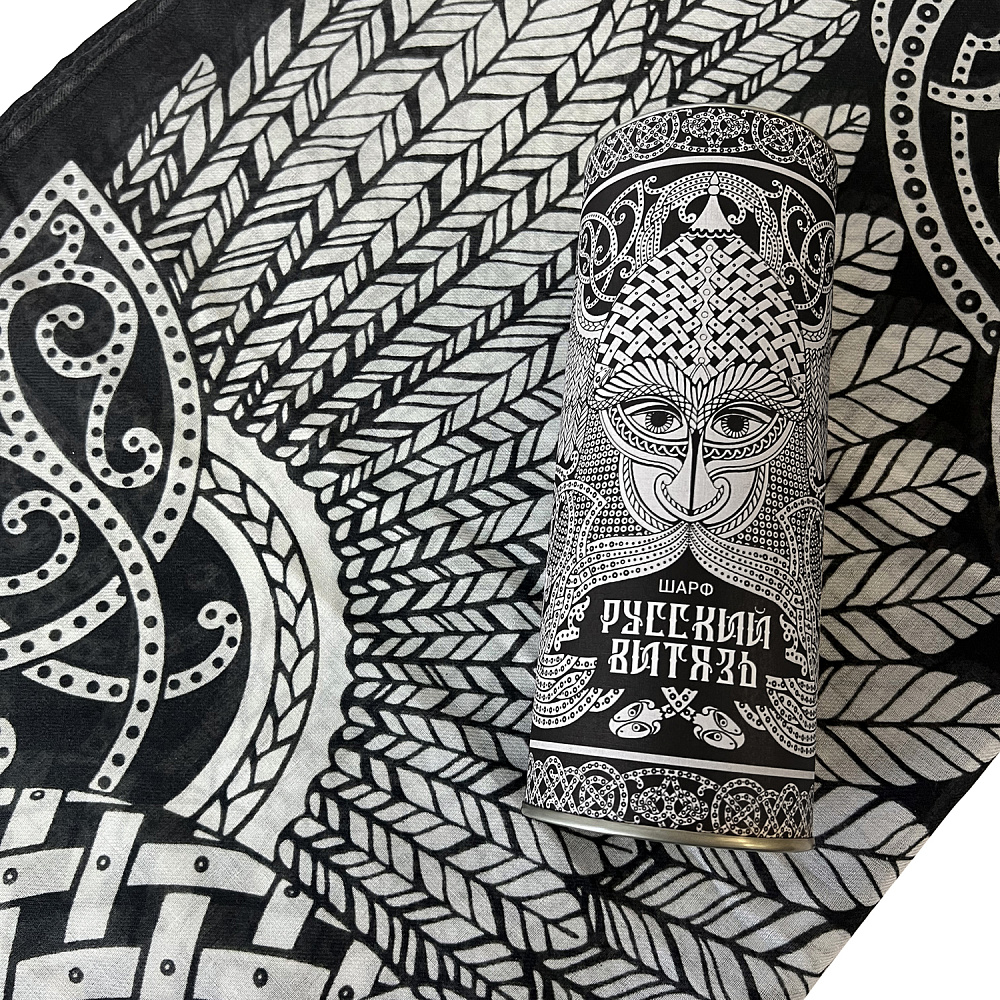 Шарф шерстяной «Русский витязь» 80х180 см - интернет магазин Русь Велика я фото 1