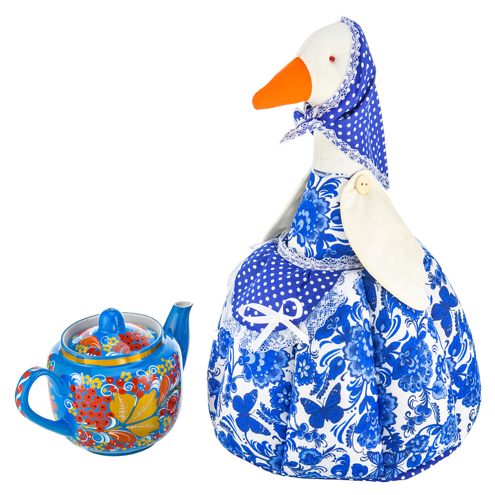 Грелка на чайник «Гусочка Гжель» - интернет магазин Русь Велика я фото 2