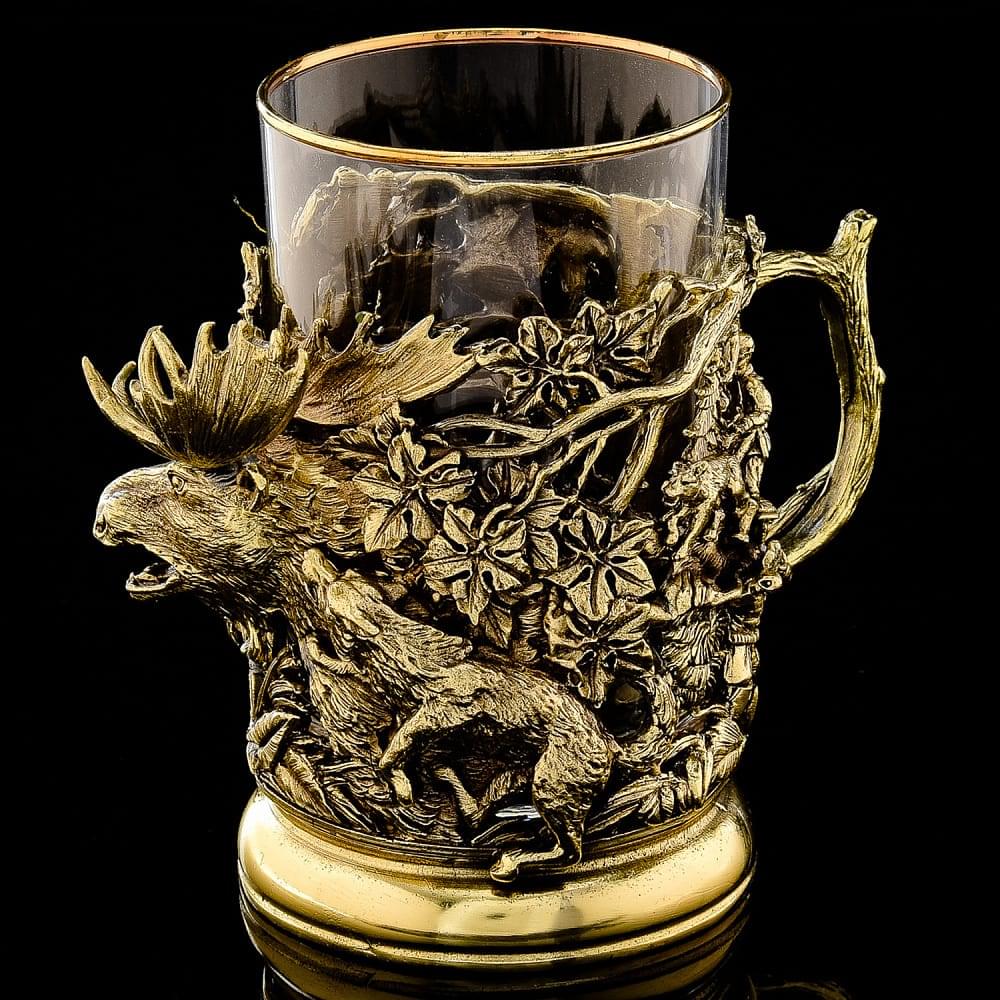 Подстаканник объемный «Охота на лося» - интернет магазин Русь Велика я фото 2