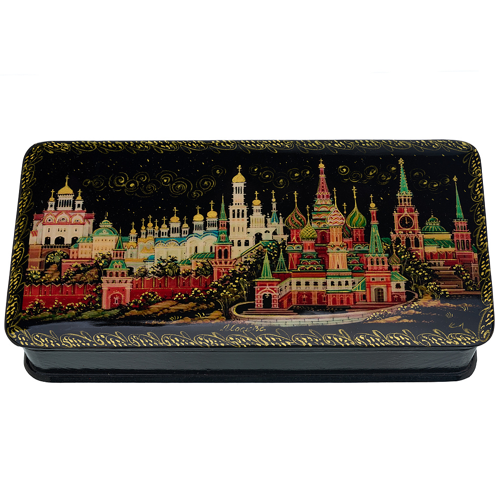 Шкатулка из папье-маше «Москва. Кремль» - интернет магазин Русь Велика я 