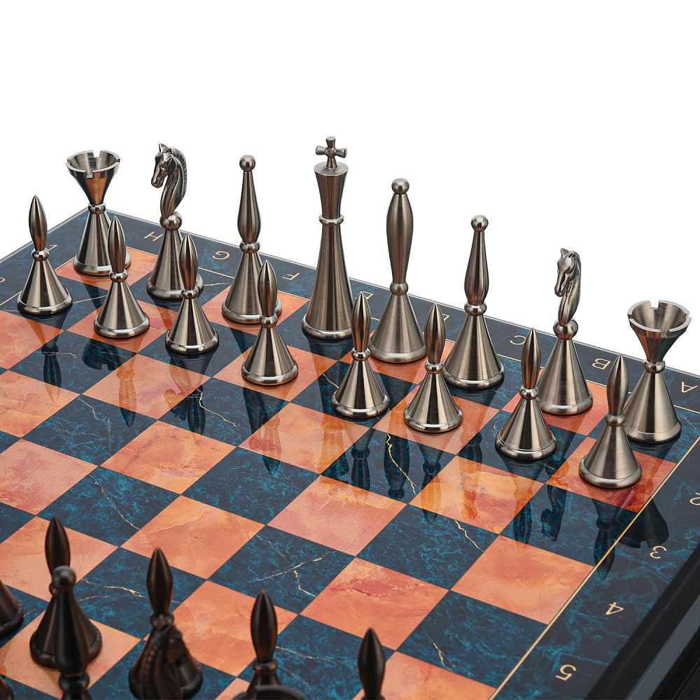Шахматы с металлическими фигурами 45х45 см - интернет магазин Русь Велика я фото 7