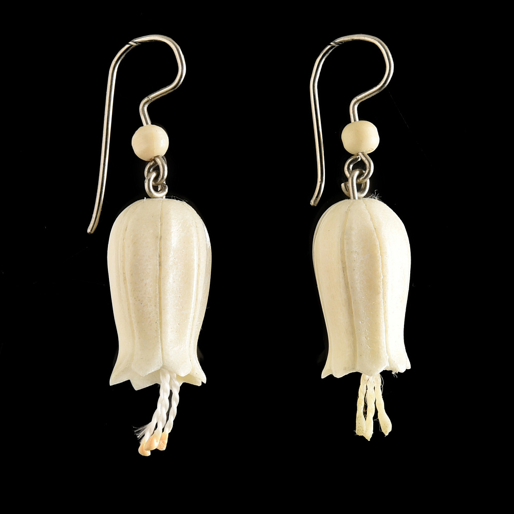 Серьги из бивня мамонта «Бутон» - интернет магазин Русь Велика я фото 1