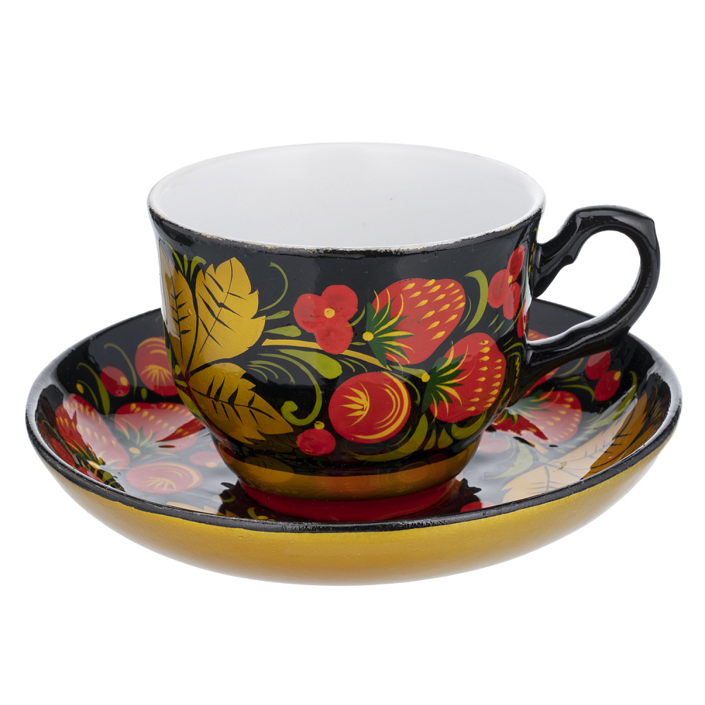 Самовар электрический 5 л с сервизом на 6 персон «Клубника». Хохлома - интернет магазин Русь Велика я фото 6