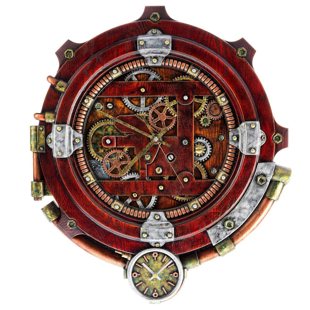 Часы деревянные настенные «Механика». Ручная работа - интернет магазин Русь Велика я 