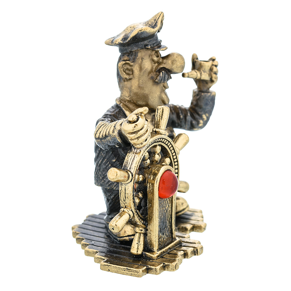 Статуэтка с янтарем «Капитан у штурвала» - интернет магазин Русь Велика я фото 1