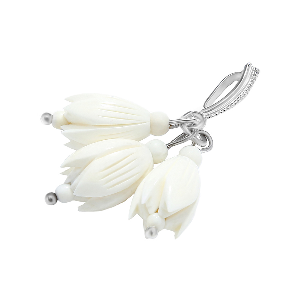 Кулон из бивня мамонта «Подснежники» - интернет магазин Русь Велика я 