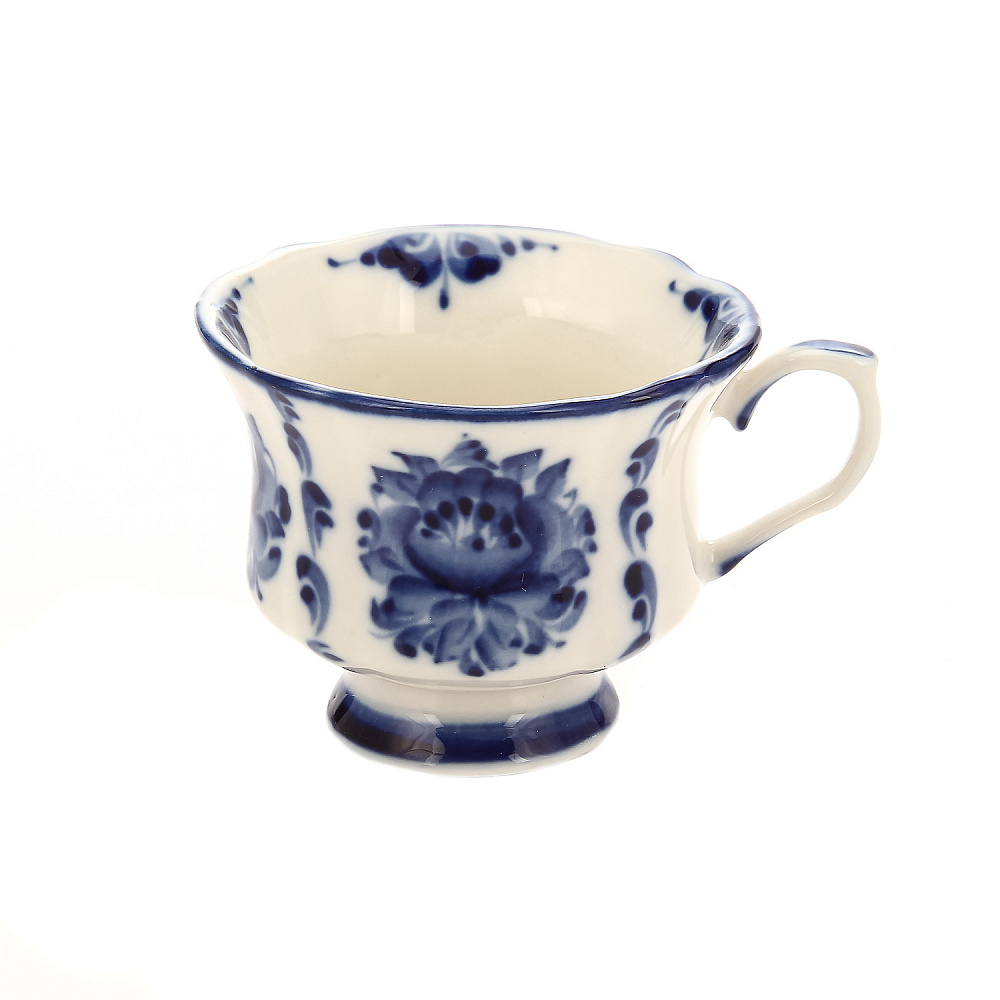 Кофейный сервиз на 2 персоны «Дебют». Гжель - интернет магазин Русь Велика я фото 10