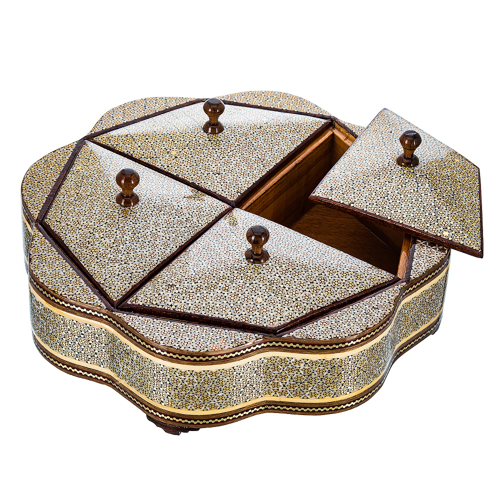 Шкатулка деревянная для украшений «Бутон». Хатам Кари - интернет магазин Русь Велика я фото 1