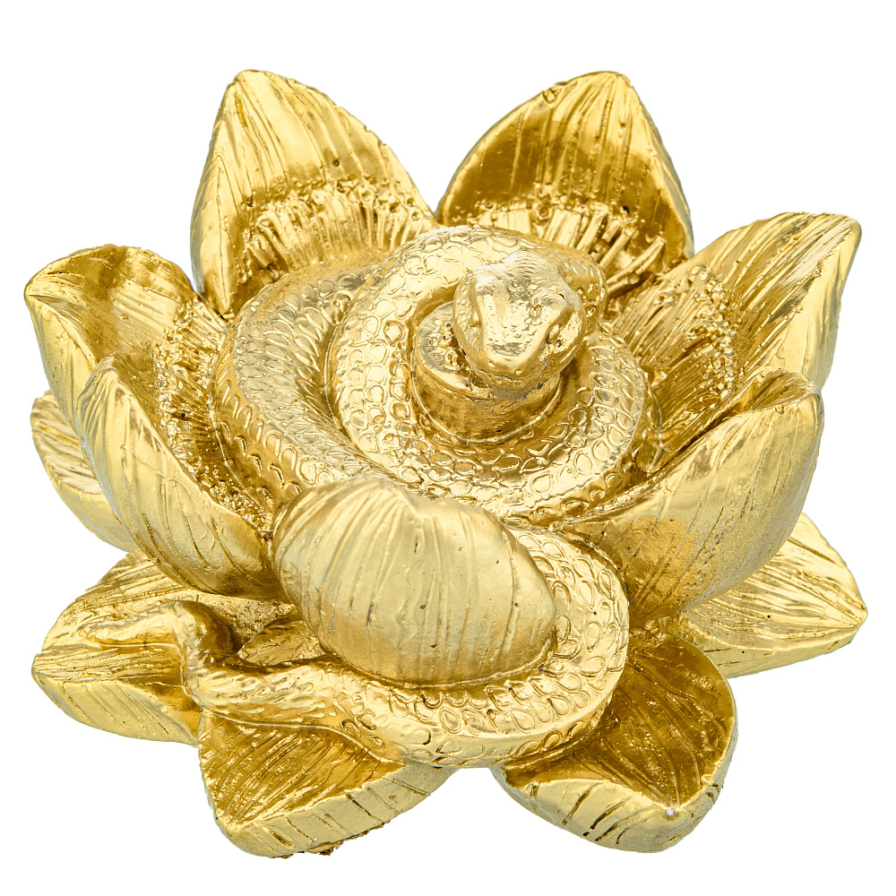 Змея Символ года 2025. Статуэтка «Змея в лотосе» - интернет магазин Русь Велика я 