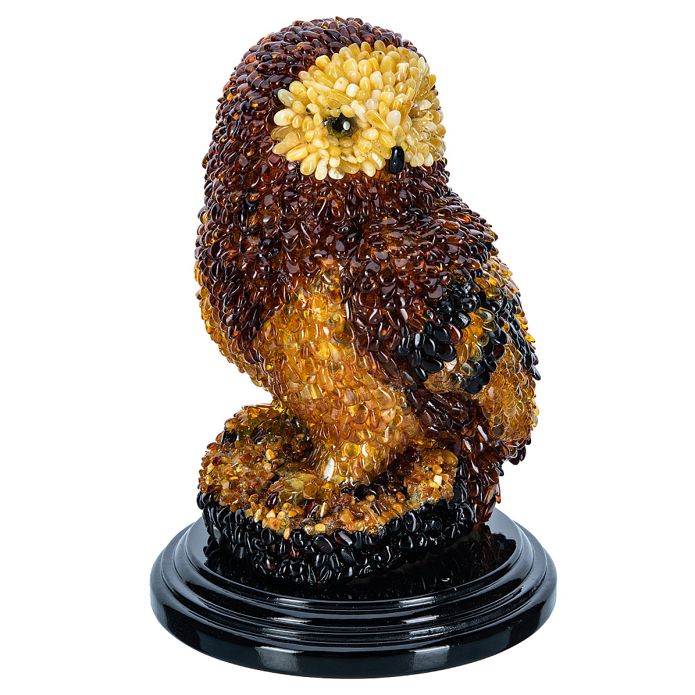 Скульптура из янтаря «Сова» - интернет магазин Русь Велика я фото 1