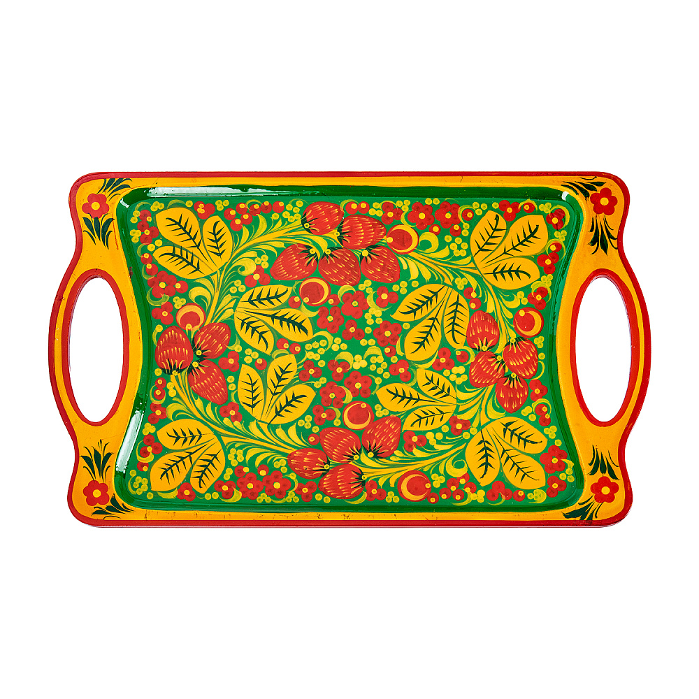 Поднос с росписью. Хохлома - интернет магазин Русь Велика я 