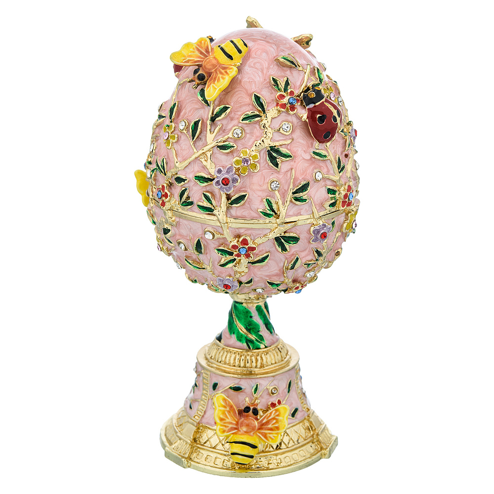 Пасхальное яйцо-шкатулка «Цветы яблони». Традиции Фаберже - интернет магазин Русь Велика я 