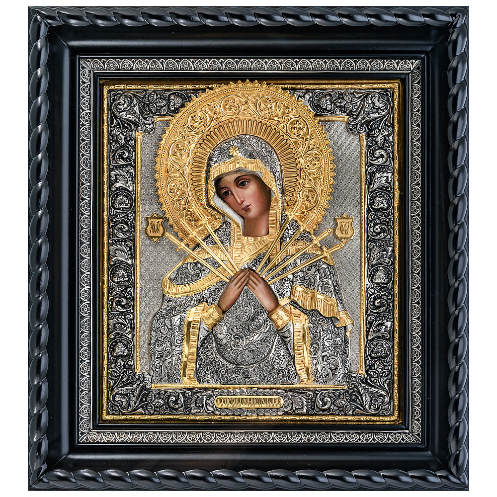 Икона «Божья Матерь Семистрельная» 37х41 см - интернет магазин Русь Велика я 