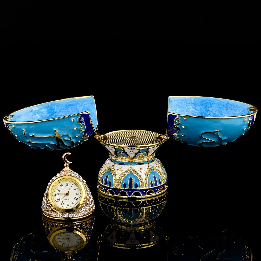 Шкатулка «Альхамдулиллах» с куполом. Традиции Фаберже - интернет магазин Русь Велика я фото 4