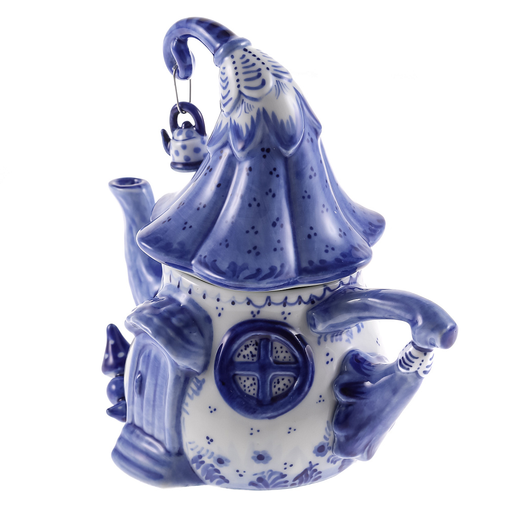 Чайник «Теремок». Гжель - интернет магазин Русь Велика я фото 4