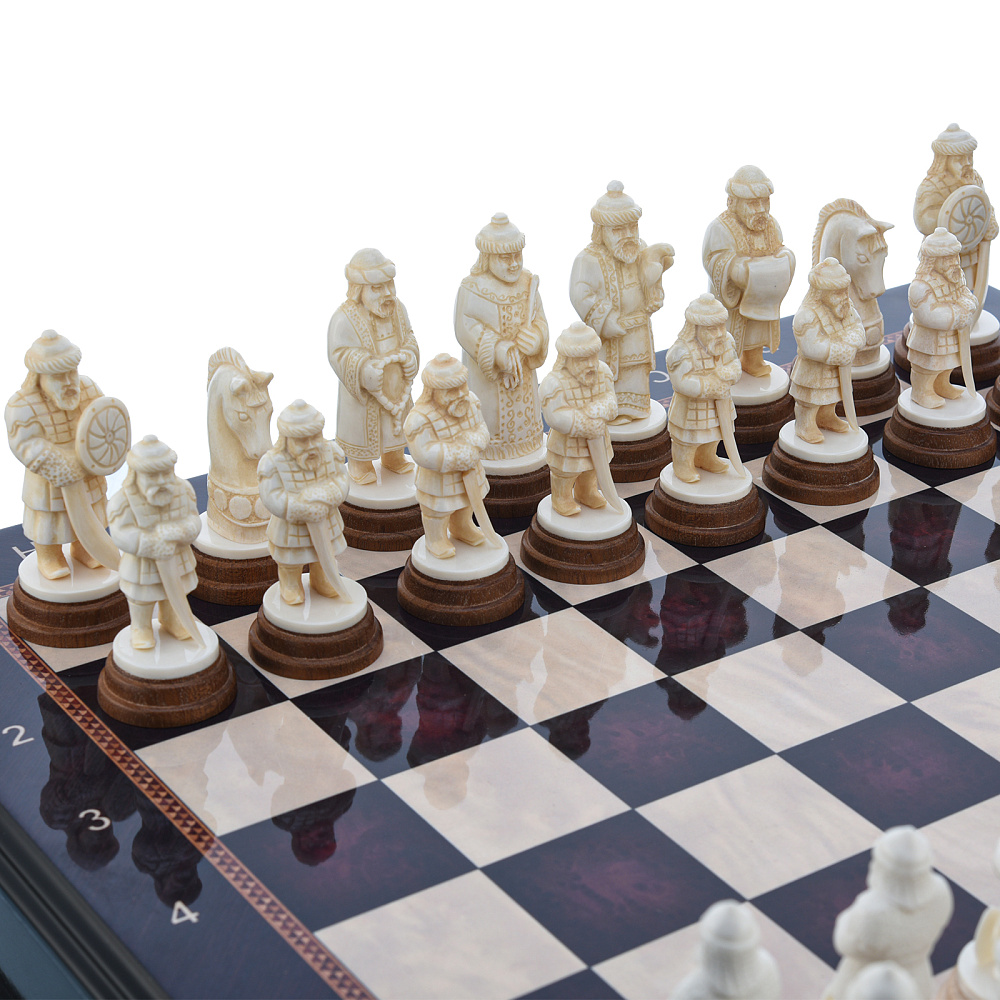Шахматы с фигурами из кости «Куликово поле» 48х48 см - интернет магазин Русь Велика я фото 9