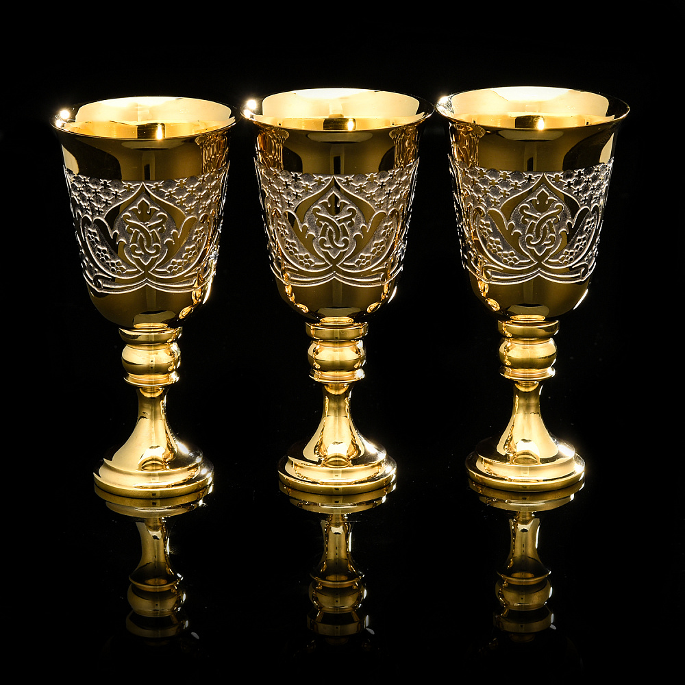 Питейный набор на 3 персоны «Вишневый цвет». Златоуст - интернет магазин Русь Велика я 