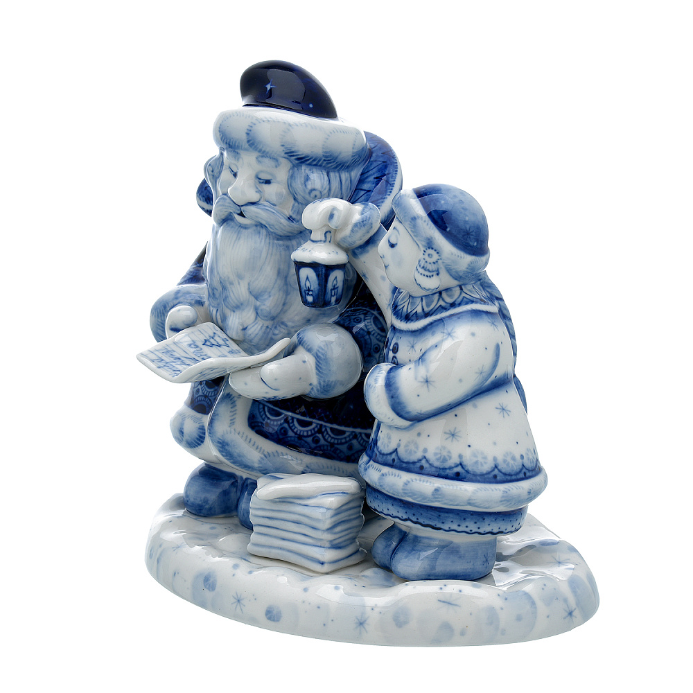 Статуэтка «Письмо Деду Морозу». Гжель - интернет магазин Русь Велика я фото 2