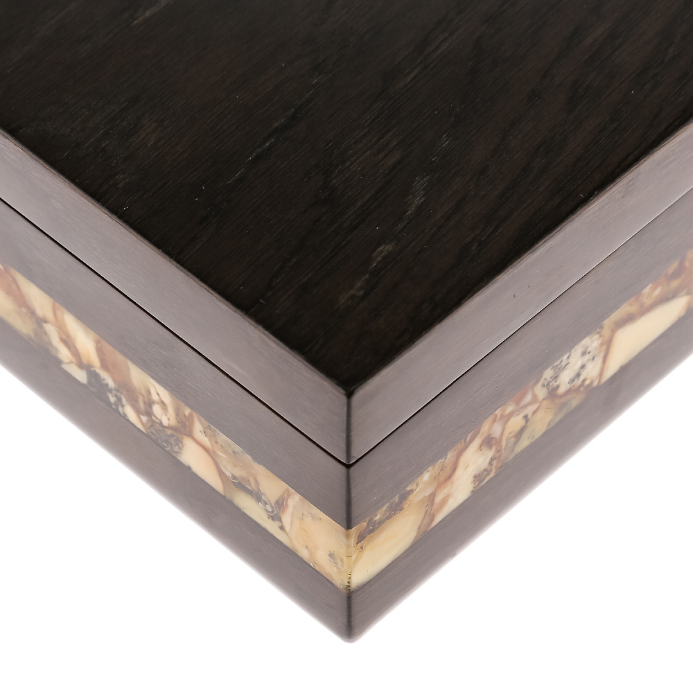 Шкатулка из мореного дуба и янтаря «Александр» - интернет магазин Русь Велика я фото 6