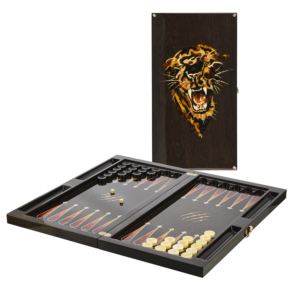 Нарды янтарные «Пантера» 60х32,5 см - интернет магазин Русь Велика я 