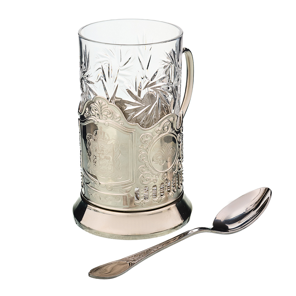 Подстаканник с серебрением «Герб Московской области». Златоуст - интернет магазин Русь Велика я 