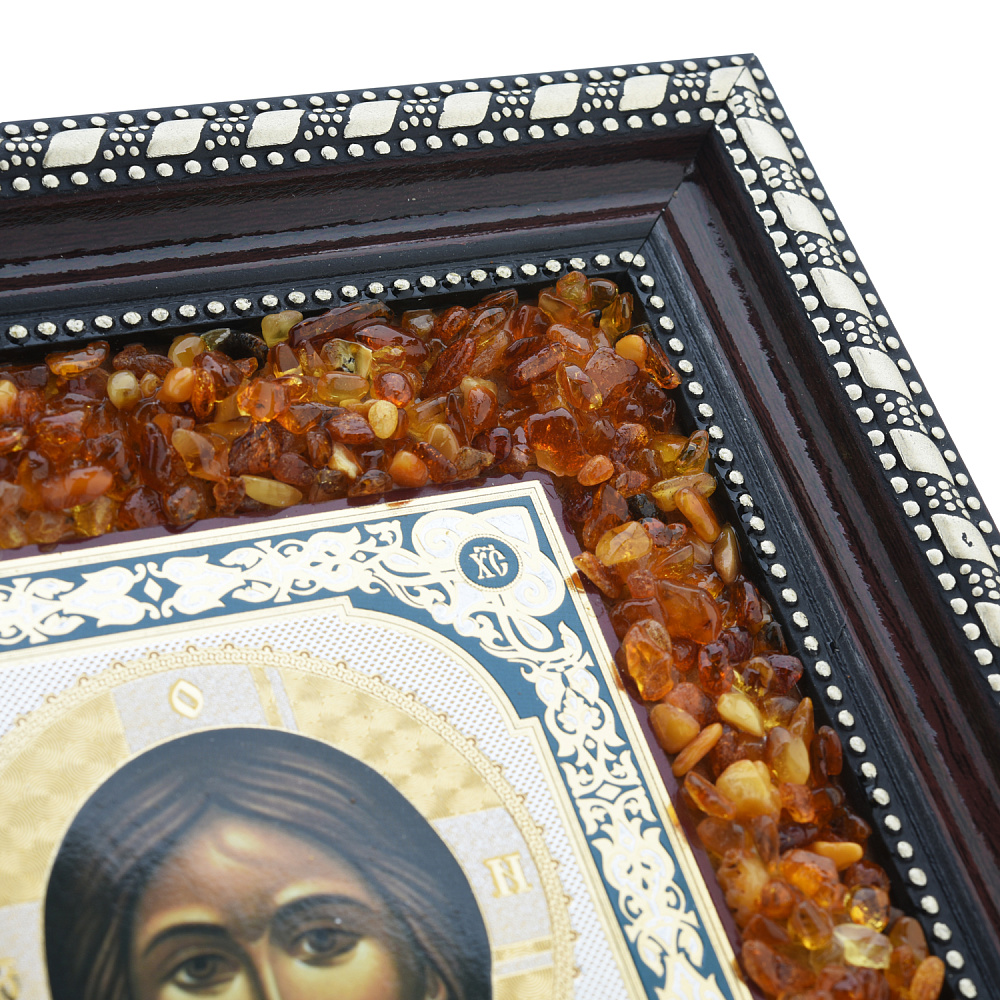 Икона янтарная «Господь Вседержитель» 22х19 см - интернет магазин Русь Велика я фото 3