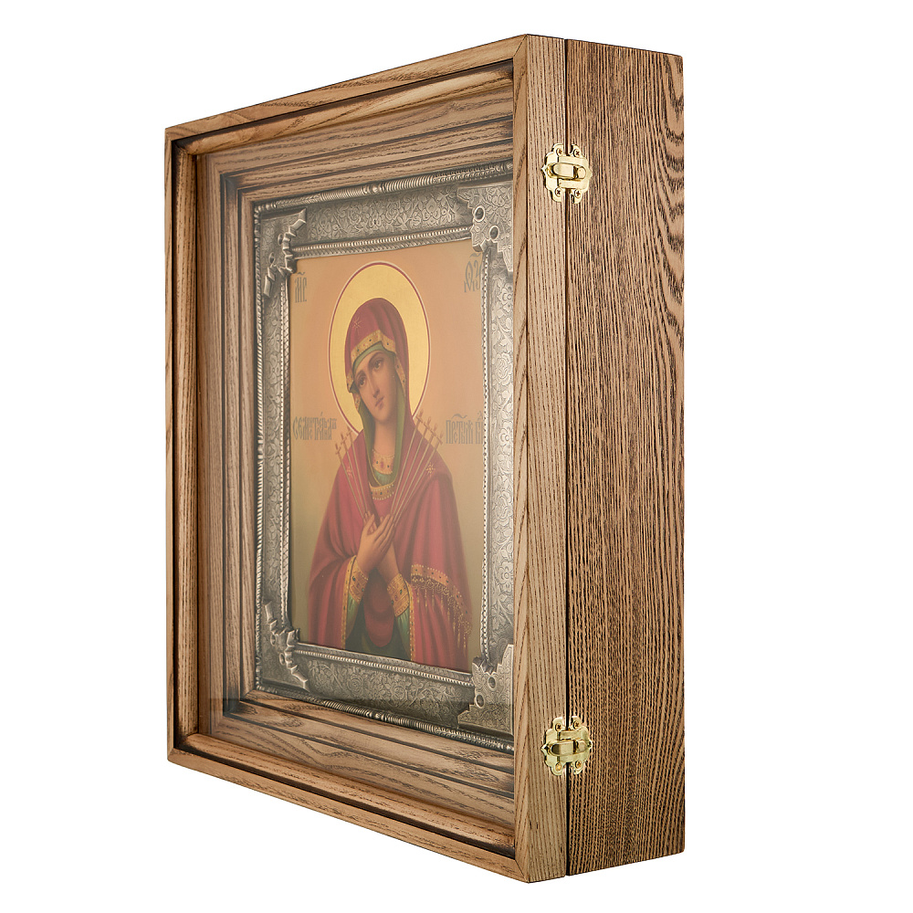 Икона в киоте «Божья Матерь Семистрельная» 37х41 см - интернет магазин Русь Велика я фото 3