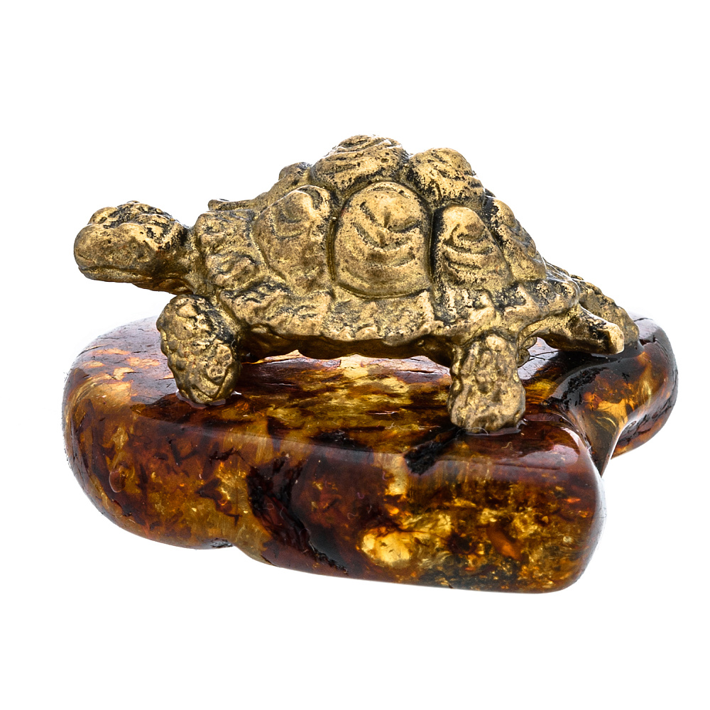 Статуэтка с янтарем «Сухопутная черепаха» - интернет магазин Русь Велика я 