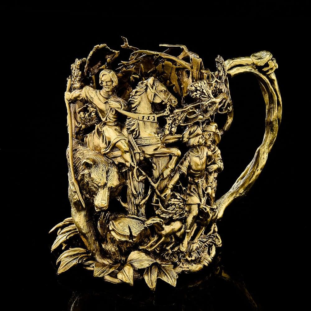 Подстаканник объемный «Охота на медведя» - интернет магазин Русь Велика я фото 6