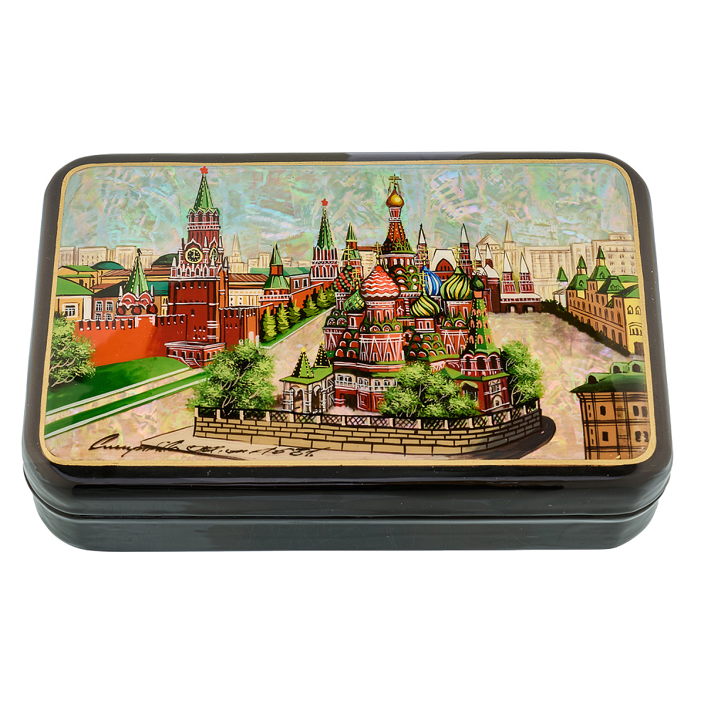 Шкатулка с художественной росписью «Москва. Лето» - интернет магазин Русь Велика я 