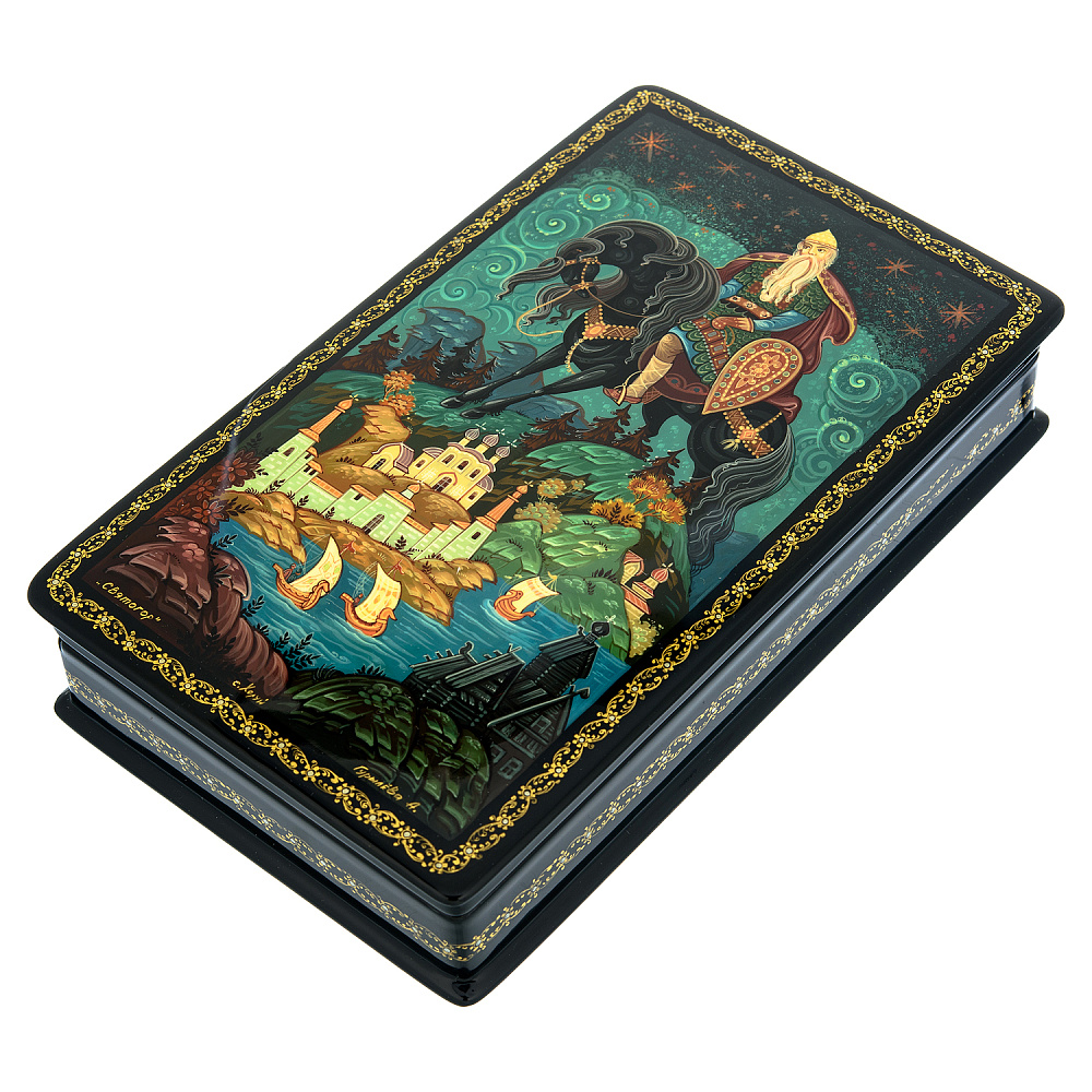 Шкатулка с художественной росписью «Святогор» - интернет магазин Русь Велика я фото 1