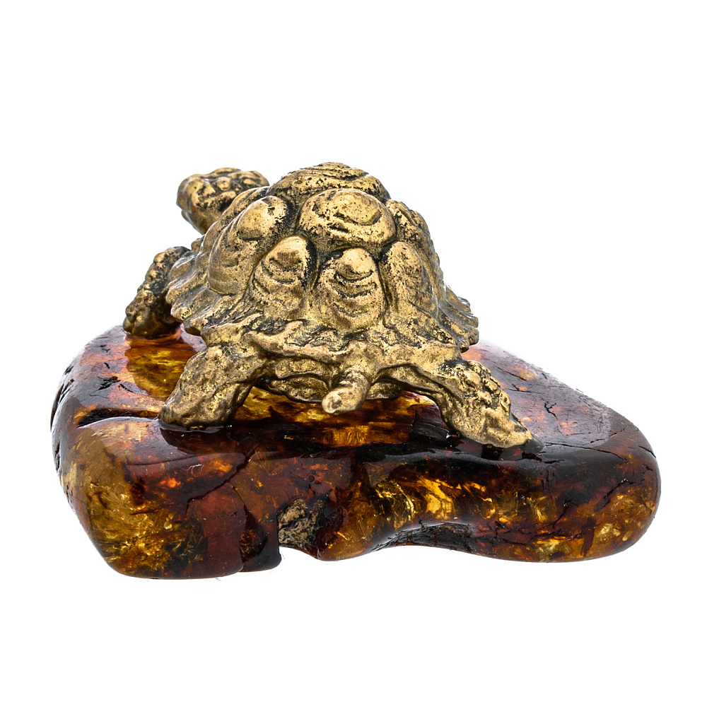 Статуэтка с янтарем «Сухопутная черепаха» - интернет магазин Русь Велика я фото 3
