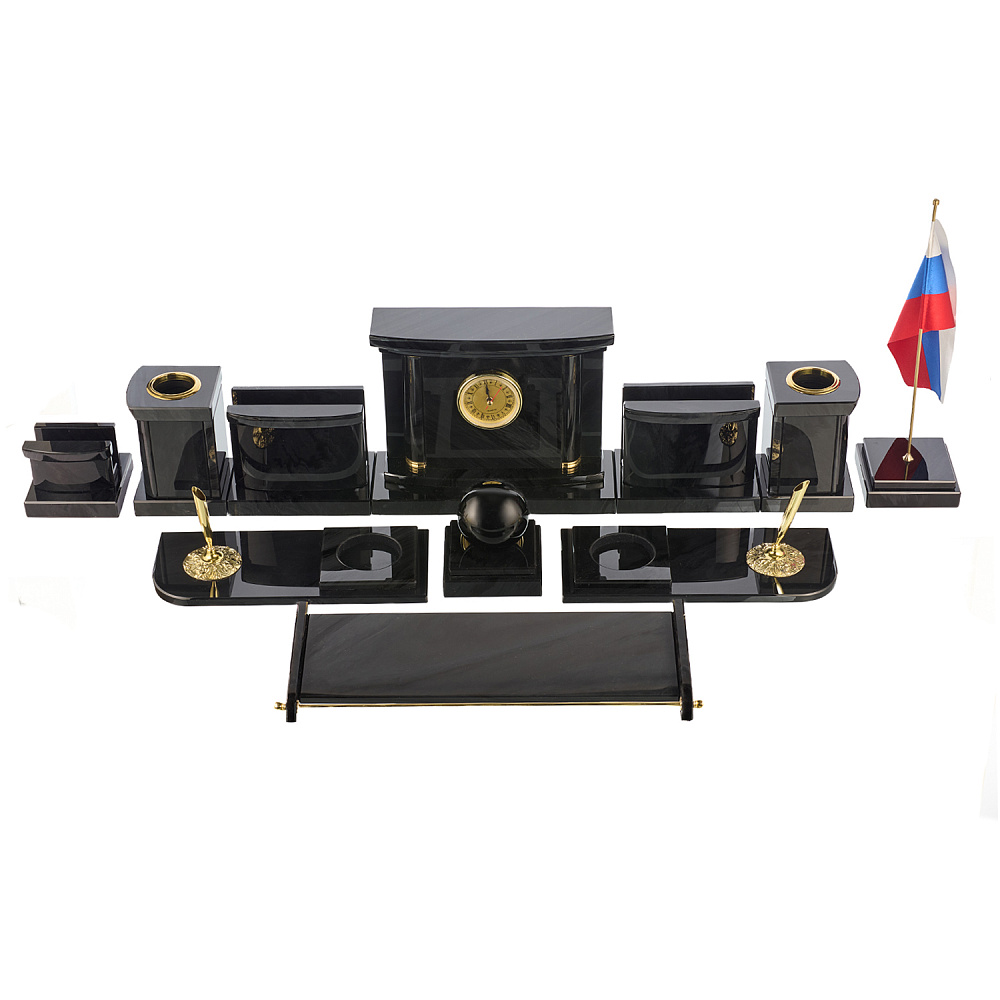 Настольный письменный набор из камня «Кабинетный» - интернет магазин Русь Велика я 