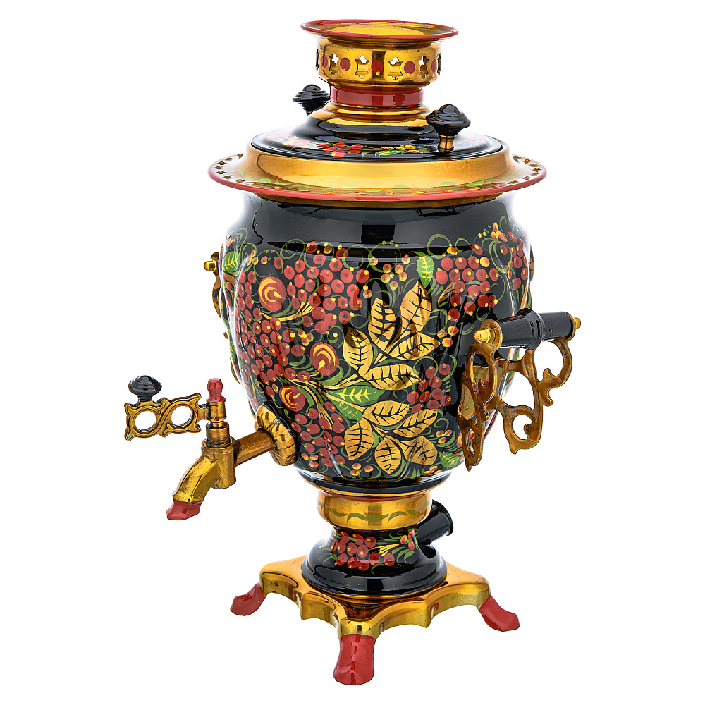 Самовар электрический 3 л «Рябина». Хохлома - интернет магазин Русь Велика я фото 3