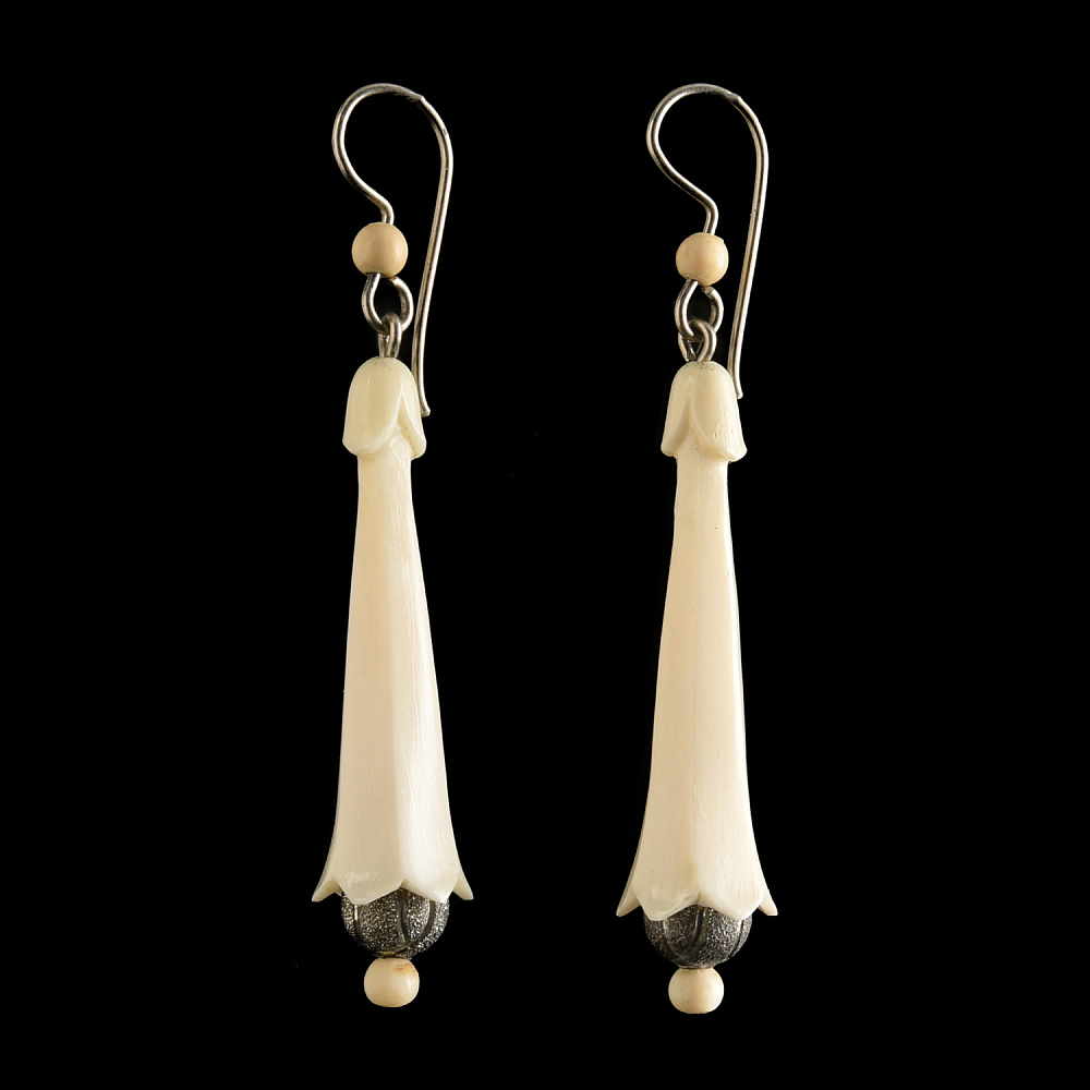 Серьги из бивня мамонта «Колокольчик» - интернет магазин Русь Велика я 