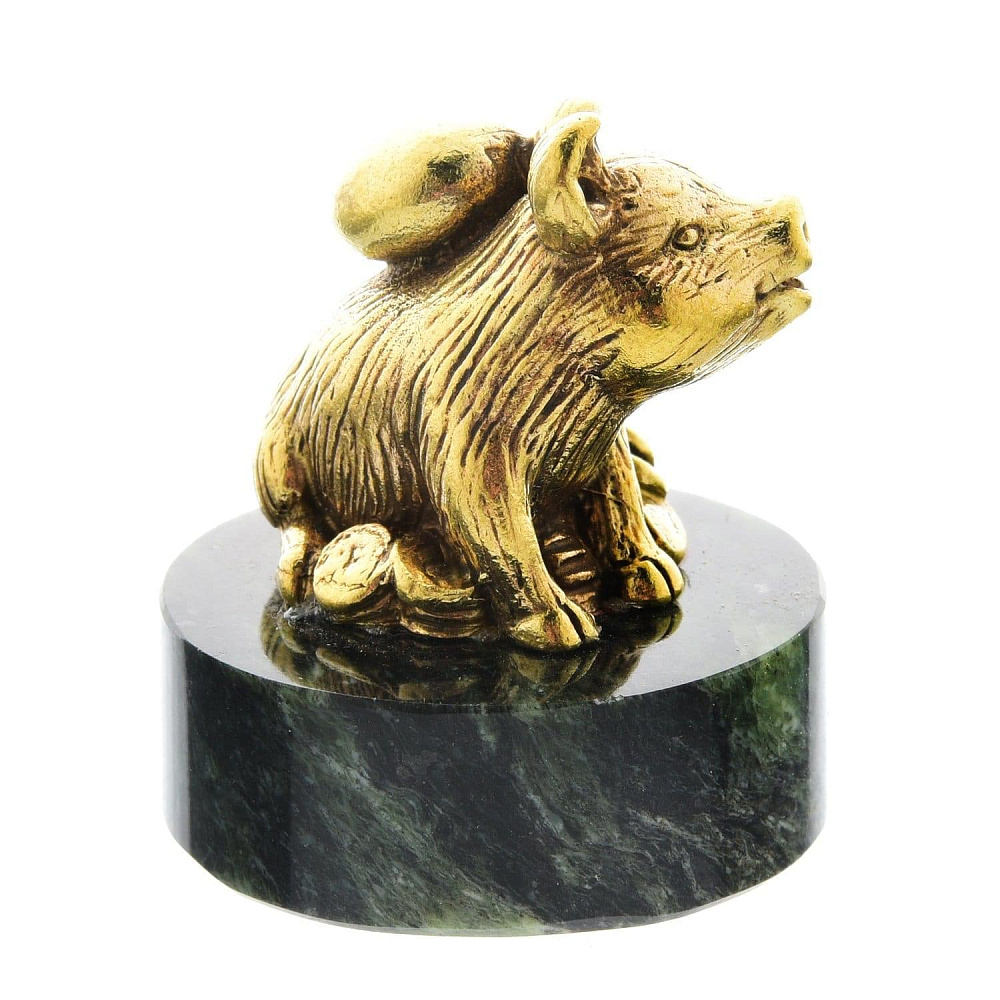 Скульптура «Поросенок с мешком» - интернет магазин Русь Велика я фото 1