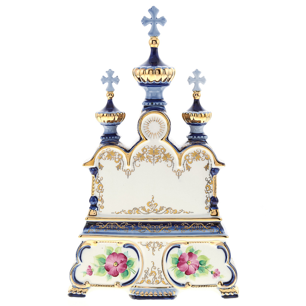 Киот настольный «Божья Матерь, Вседержитель, Николай Чудотворец» 19х32 см - интернет магазин Русь Велика я фото 7