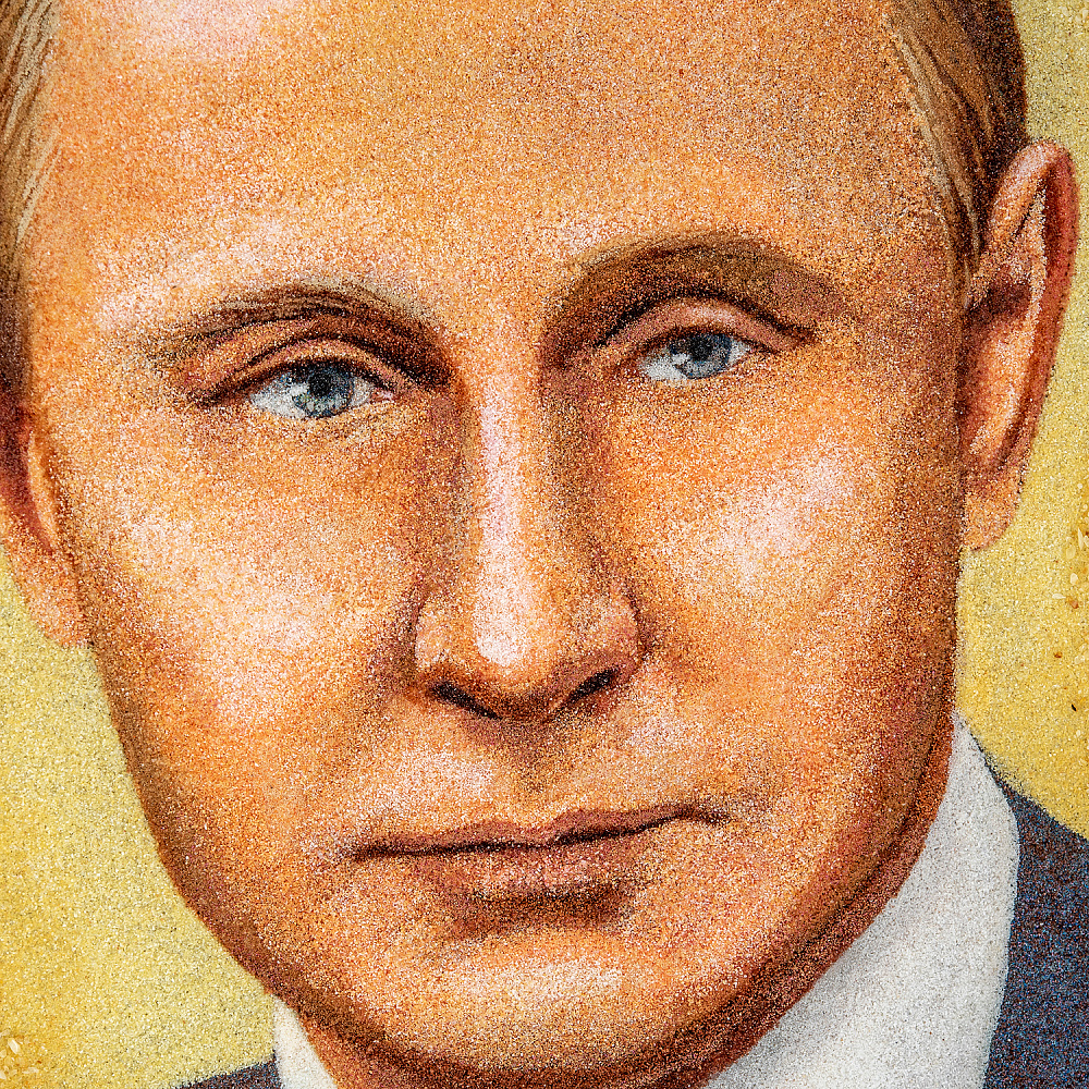 Картина янтарная «В.В.Путин» 40х60 см - интернет магазин Русь Велика я фото 1