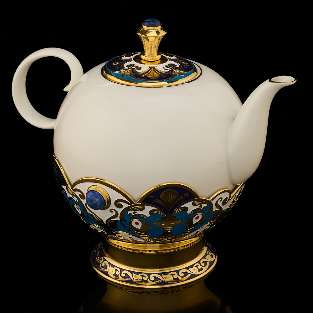 Самовар 3 л с сервизом на 4 персоны «Чаепитие». Златоуст - интернет магазин Русь Велика я фото 9