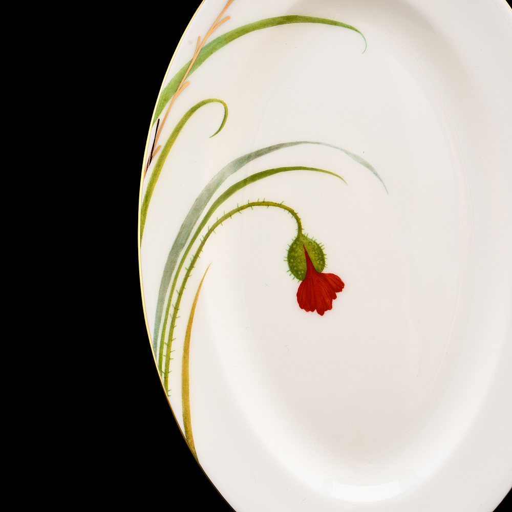 Блюдо овальное «Маки». Форма Премиум. ИФЗ - интернет магазин Русь Велика я фото 1