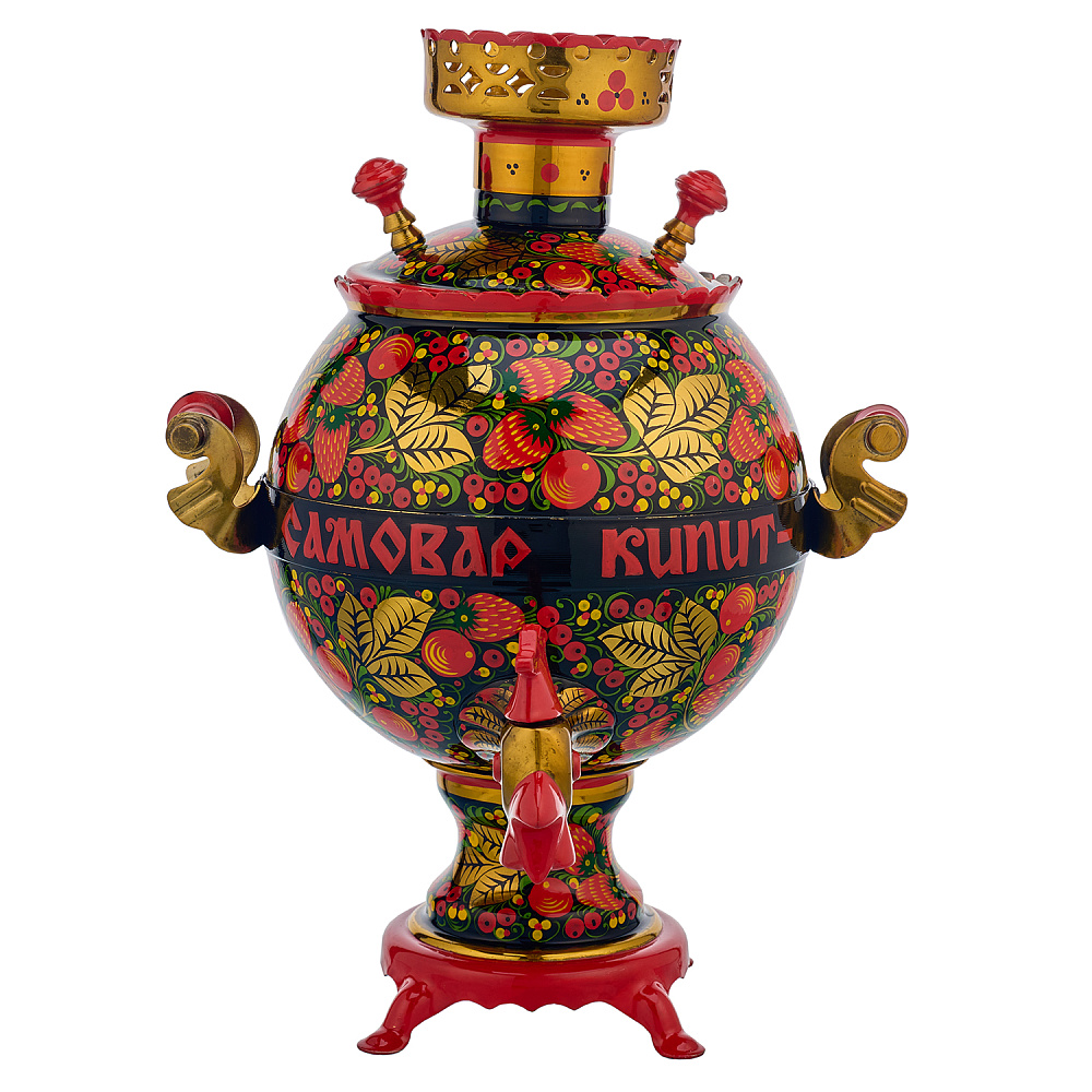 Самовар электрический 3 л «Петух». Хохлома - интернет магазин Русь Велика я фото 2