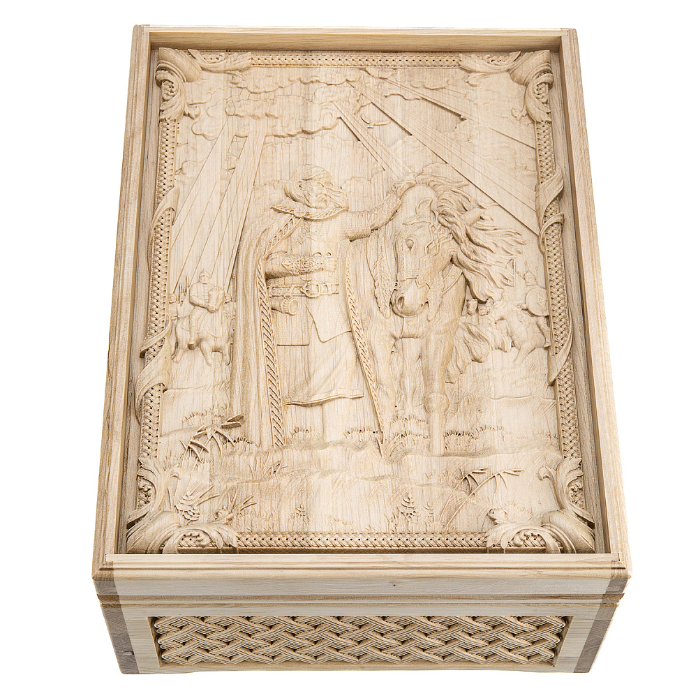 Русское лото в резной шкатулке из граба «Вещий Олег» - интернет магазин Русь Велика я 