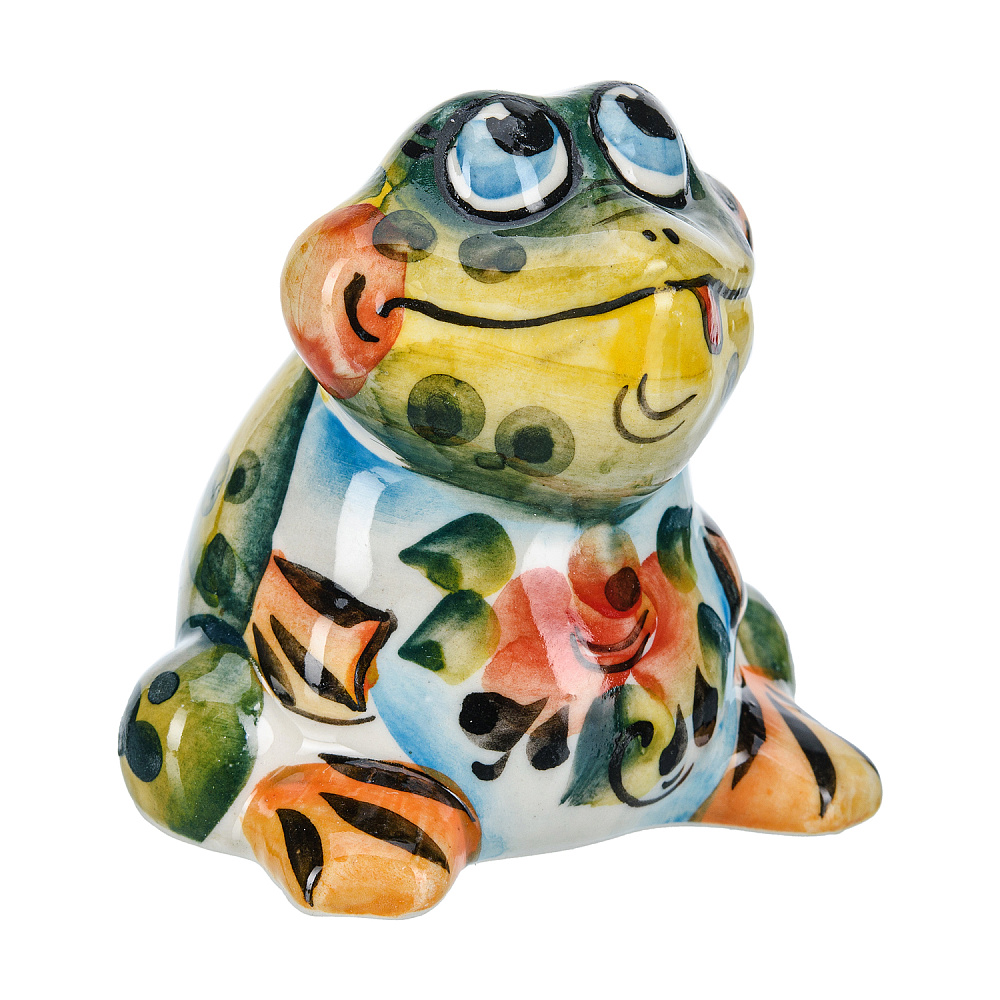 Статуэтка «Жаба». Гжель в цвете - интернет магазин Русь Велика я фото 2
