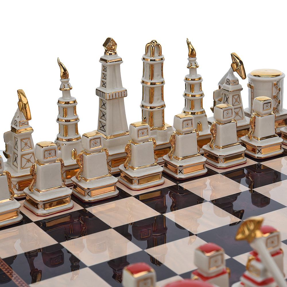 Шахматы с фигурами из фарфора «Нефть» 48х48 см - интернет магазин Русь Велика я фото 8