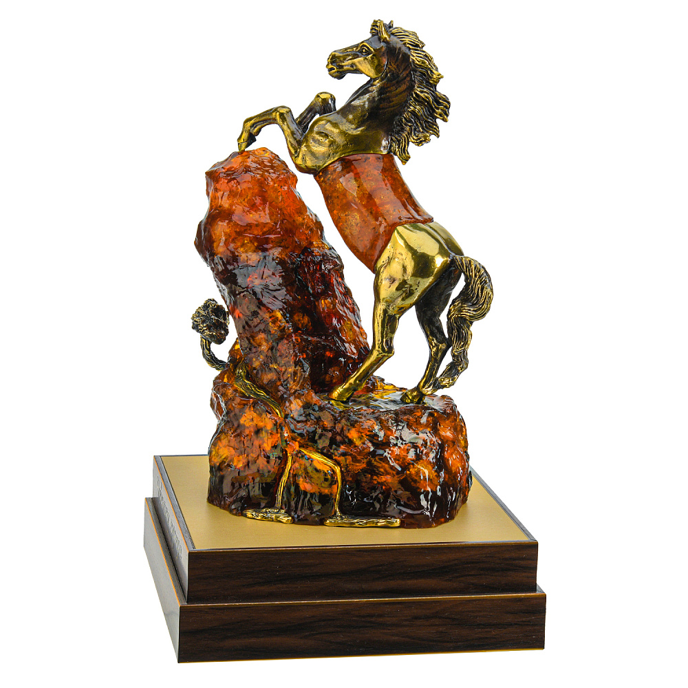 Лошадь Символ 2026 года. Скульптура из янтаря «Навстречу Фортуне» - интернет магазин Русь Велика я фото 5