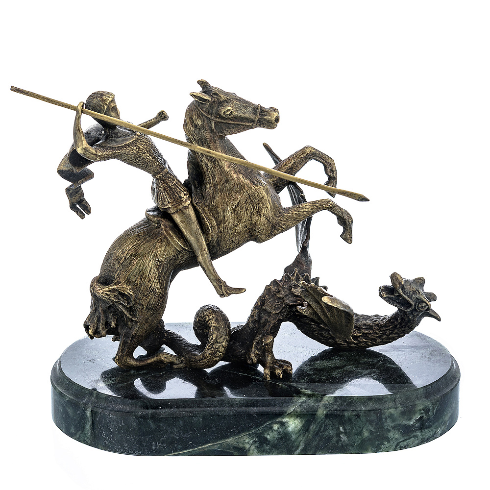 Бронзовая скульптура «Георгий Победоносец» - интернет магазин Русь Велика я 