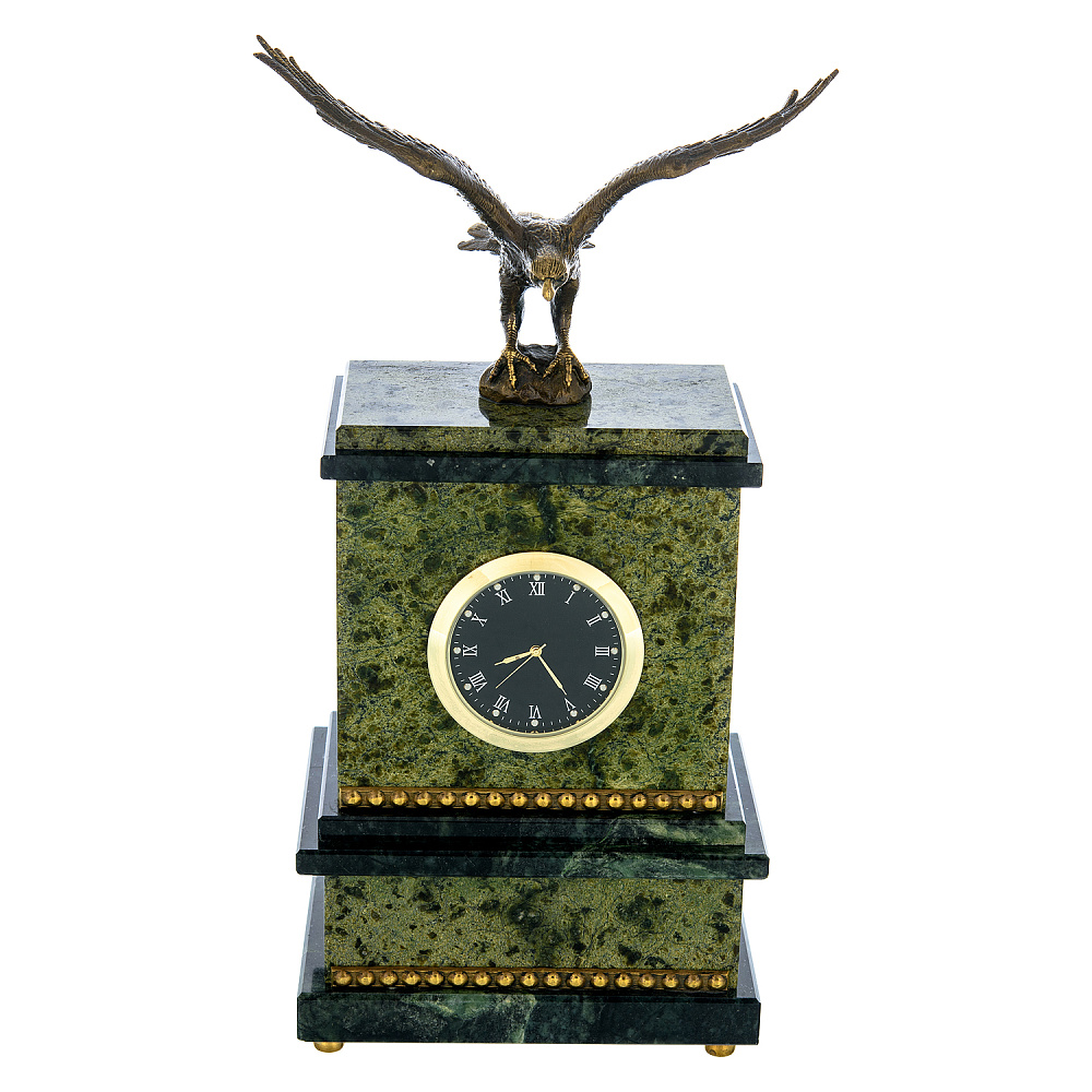 Настольные часы из камня «Орел». Златоуст - интернет магазин Русь Велика я 