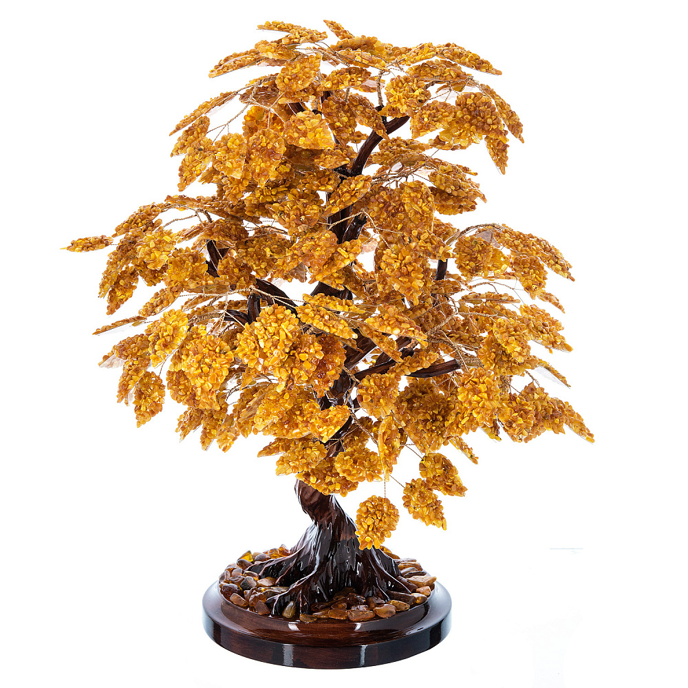 Денежное дерево из янтаря 342 листа - интернет магазин Русь Велика я фото 1