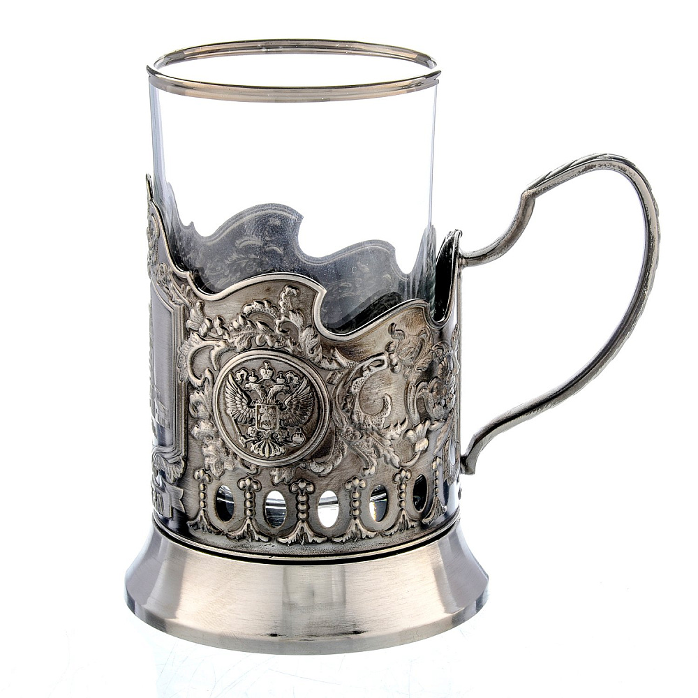 Подстаканник никелированный «Киевский вокзал» - интернет магазин Русь Велика я фото 1