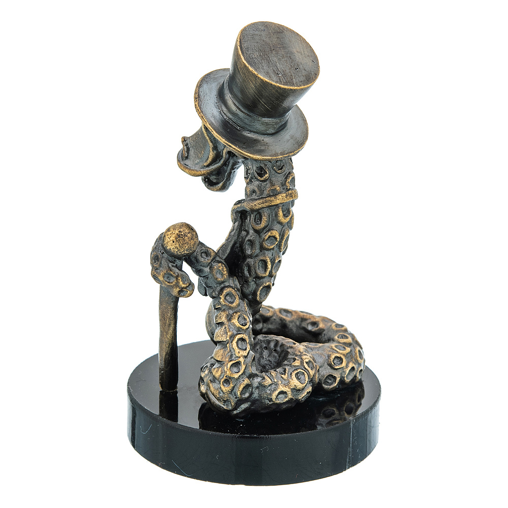 Змея Символ 2025 года. Бронзовая статуэтка «Змей в цилиндре» - интернет магазин Русь Велика я фото 2